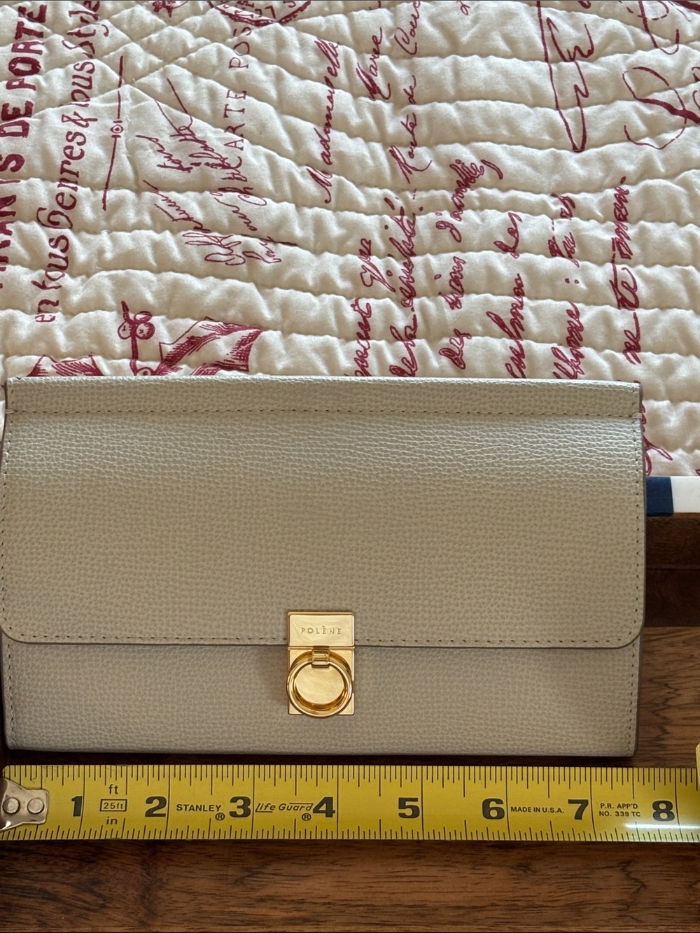 POLENE Numero Sept Italian Leather Wallet/Clutch with Gold Ring Clasp - Picture 11 of 16
